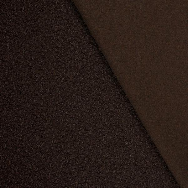 Stoff schwerer Bouclé Mantelstoff Kleiderstoff dunkelbraun schoko Dekostoff