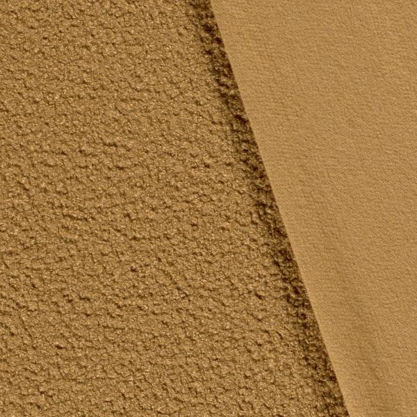 Stoff schwerer Bouclé Mantelstoff Kleiderstoff camel braun Dekostoff