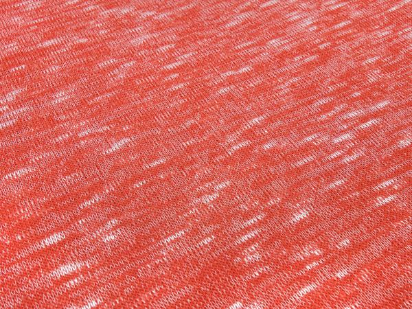 Stoff leichter Strickstoff rot coralle melange Kleiderstoff Blusenstoff