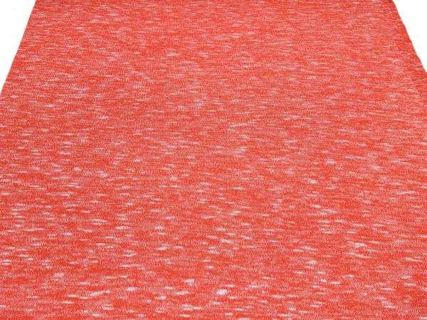 Stoff leichter Strickstoff rot coralle melange Kleiderstoff Blusenstoff