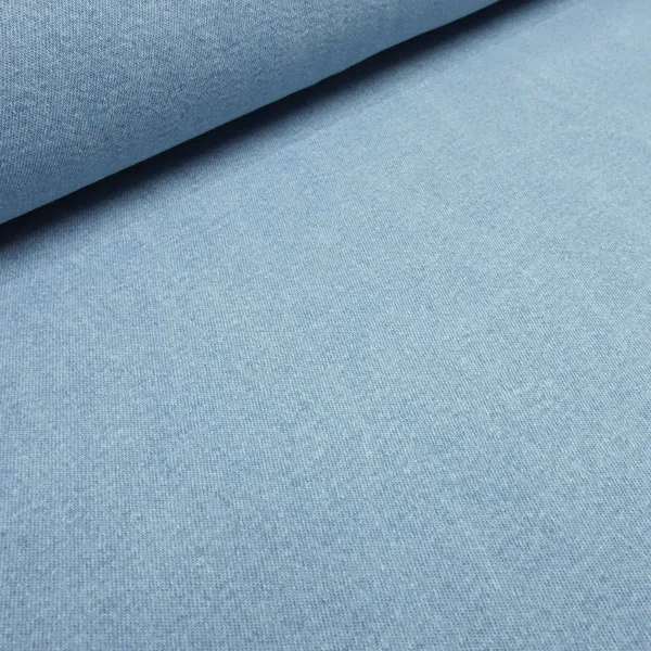 Stoff Baumwolle 10oz Stretch Denim Jeansstoff hellblau Hosenstoff Kleiderstoff