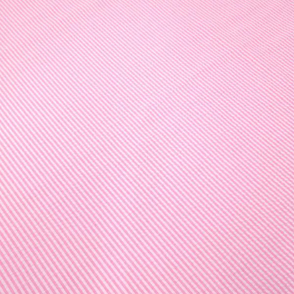 Stoff Baumwolle Seersucker Streifen rosa weiß gestreift Blusenstoff Kleiderstoff