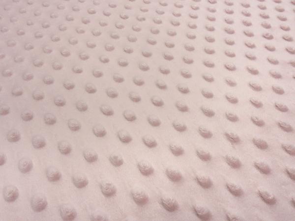 Stoff Flausch Kuschel Fleece Minky mit 3D Bubbels Boppel Punkte Design altrosa rosa Kinderstoff Kleiderstoff