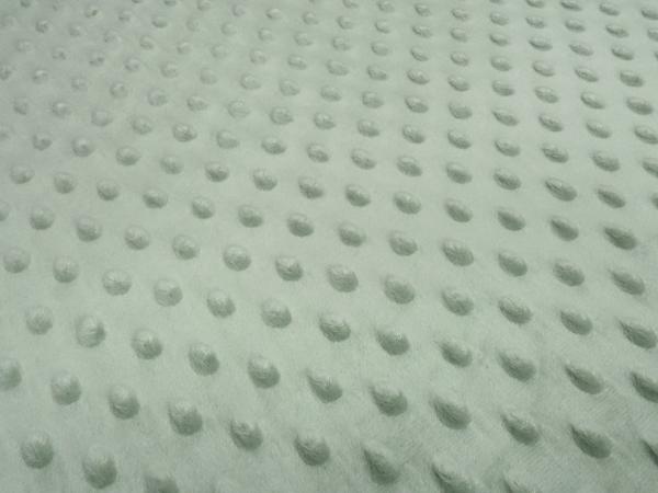 Fabric fluffy cuddly fleece Minky with 3D Bubbels Boppel points design mint green children's fabric dress fabric