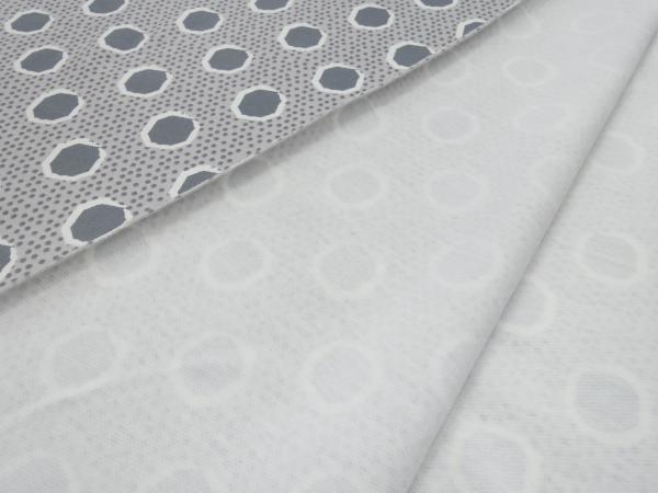 Fabric sweatshirt fabric soft brushed inside with dots dots design gray light gray white dress fabric children's fabric hoodie fabric