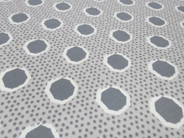 Fabric sweatshirt fabric soft brushed inside with dots dots design gray light gray white dress fabric children's fabric hoodie fabric