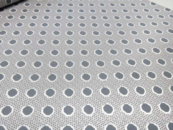 Fabric sweatshirt fabric soft brushed inside with dots dots design gray light gray white dress fabric children's fabric hoodie fabric