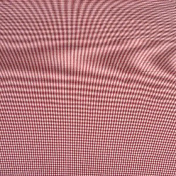 Stoff 100% Baumwolle 2 mm Zefir Karo rot weiß kariert Kleidestoff Blusenstoff Dekostoff​