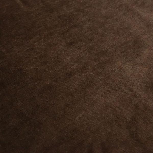 Stoff Nicki Velour Samt stretchig uni schoko braun Kleiderstoff Kinderstoff Babystoff Pyjamastoff