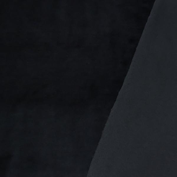 Stoff Nicki Velour Samt stretchig uni schwarz Kleiderstoff Kinderstoff Babystoff Pyjamastoff