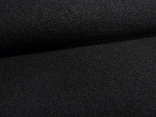 Stoff 100% Wolle Walkloden Kochwolle uni schwarz Mantelstoff Kleiderstoff Jackenstoff