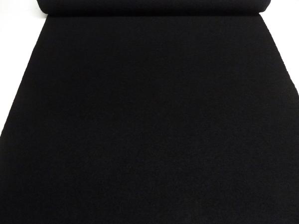 Stoff 100% Wolle Walkloden Kochwolle uni schwarz Mantelstoff Kleiderstoff Jackenstoff