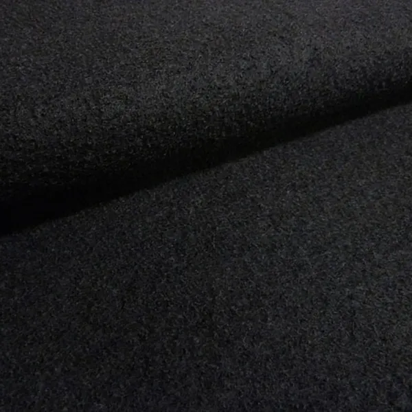 Stoff 100% Wolle Walkloden Kochwolle uni schwarz Mantelstoff Kleiderstoff Jackenstoff
