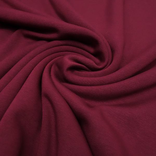 Sweatshirt fabric alpine fleece reverse side dark red bordeaux plain dress fabric children's fabric hoodie fabric