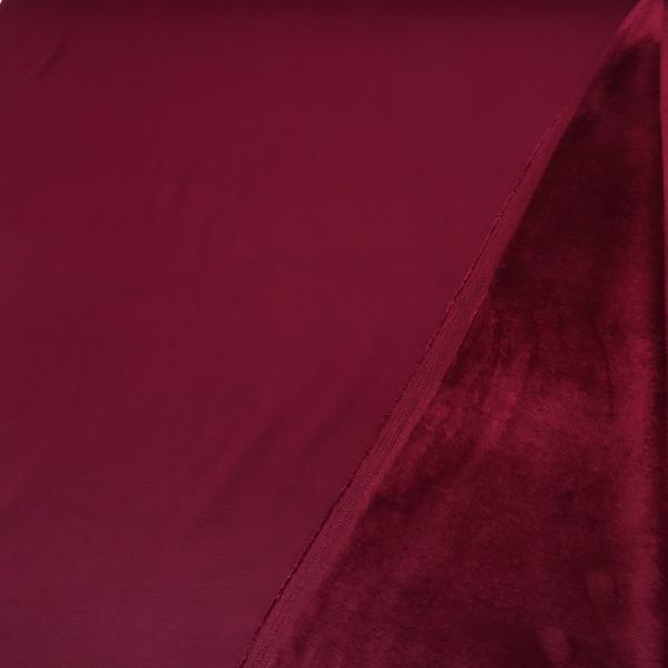 Sweatshirt fabric alpine fleece reverse side dark red bordeaux plain dress fabric children's fabric hoodie fabric