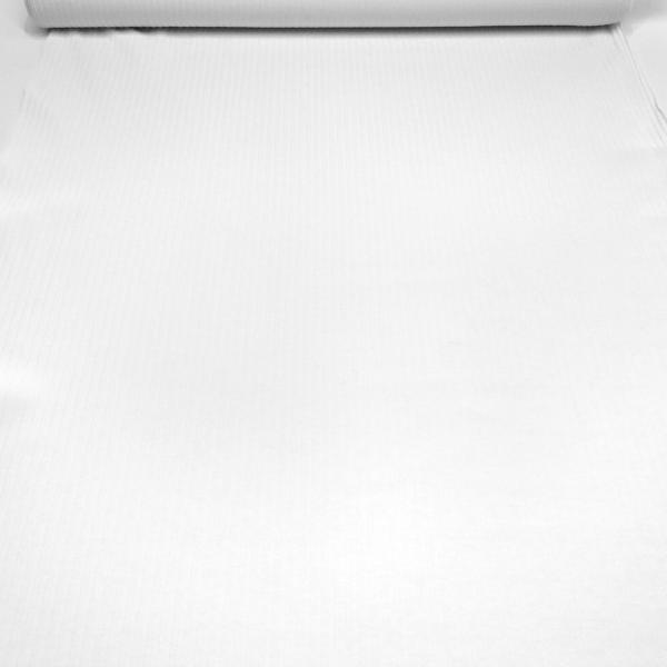 Stoff Baumwolle Jersey Rippenjersey uni weiß Kleiderstoff Kinderstoff