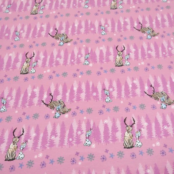 Fabric cotton jersey Disney Frozen Frozen Olfa design pink pink colorful children's fabric dress fabric license fabric