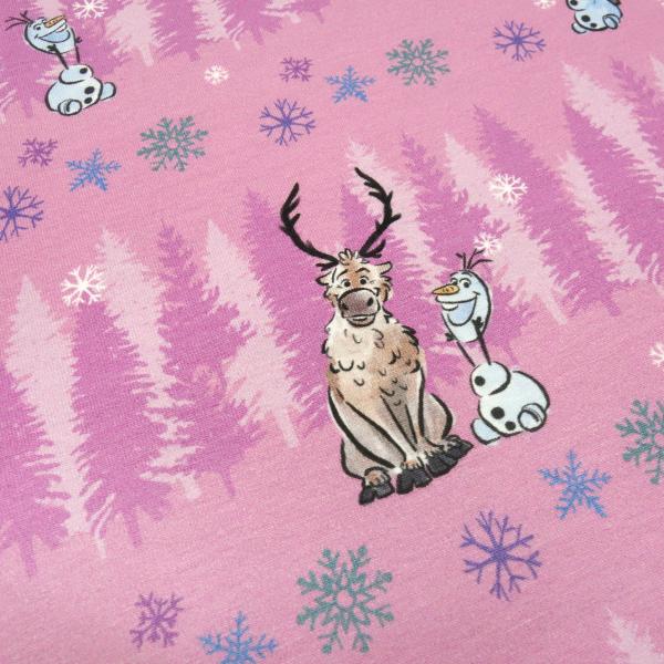 Fabric cotton jersey Disney Frozen Frozen Olfa design pink pink colorful children's fabric dress fabric license fabric