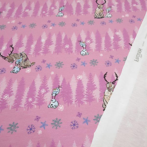 Fabric cotton jersey Disney Frozen Frozen Olfa design pink pink colorful children's fabric dress fabric license fabric