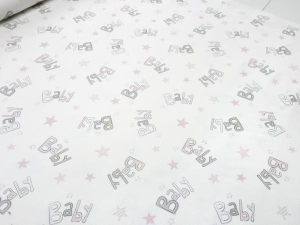 Fabric cotton twill baby stars design white gray pink children's fabric decoration fabric clothing fabric