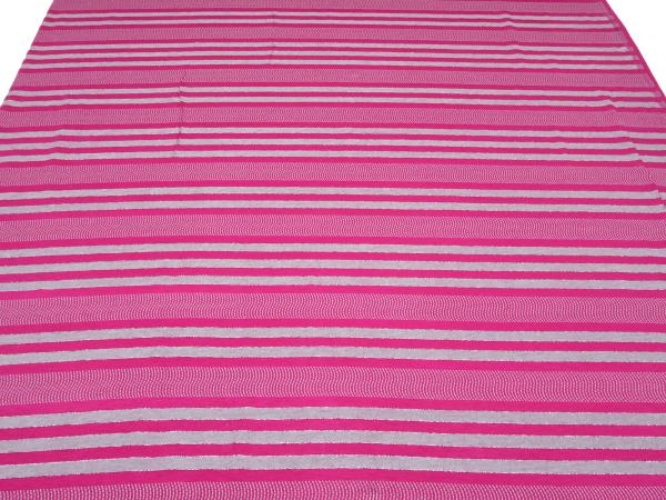 Stoff Viskose Jersey Glitzer Streifen Design pink grau silber gestreift Kleiderstoff