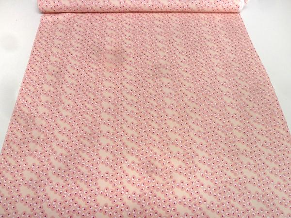 Stoff Baumwolle Jersey Punkte Kreise Eier grafische Muster retro rosa nude weiß pink Kleiderstoff Kinderstoff