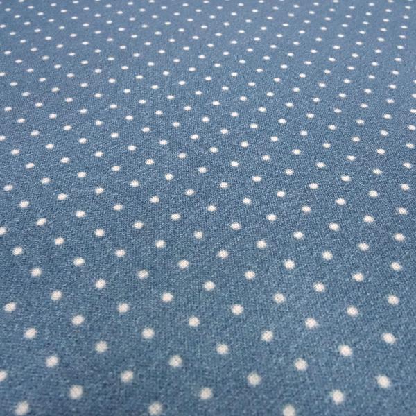 Stoff Baumwolle Popeline mit 2 mm Punkte Pünktchen Design jeans blau weiß Kleiderstoff Blusenstoff Dekostoff