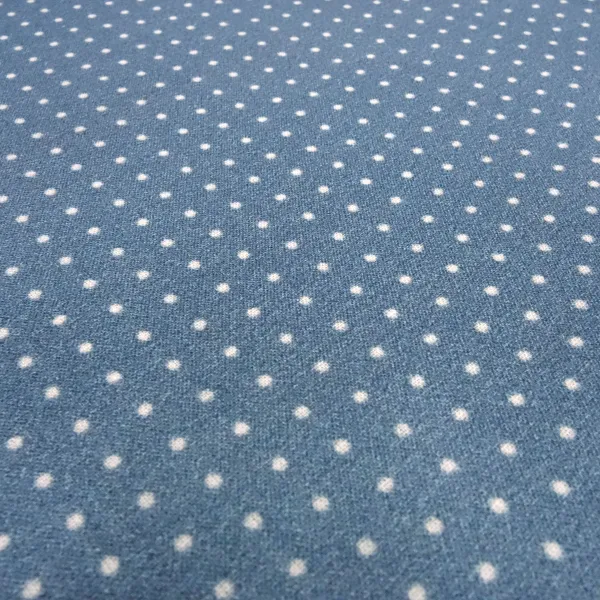 Fabric cotton poplin with 2 mm dots dots design jeans blue white dress fabric blouse fabric decorative fabric