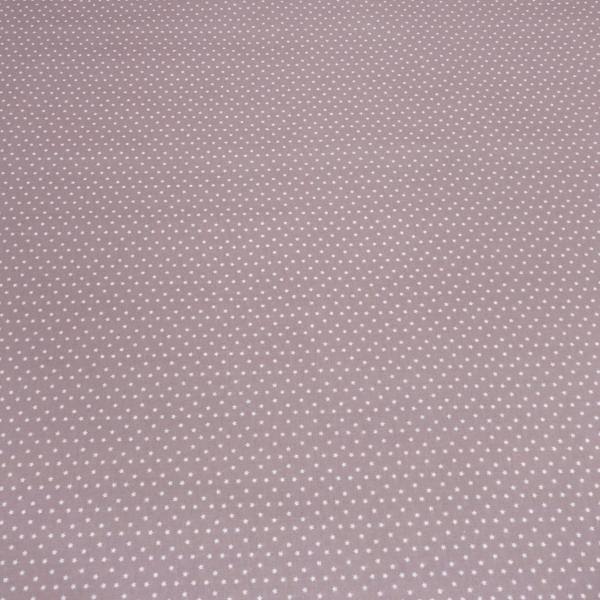 Stoff Baumwolle Popeline 4 mm Sterne Sternchen Design altrosa weiß Kleiderstoff Blusenstoff Dekostoff