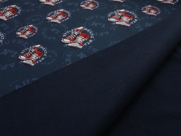 Fabric softshell with sneaker design blue red white black water repellent jacket fabric coat fabric outdoor fabric