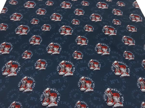 Fabric softshell with sneaker design blue red white black water repellent jacket fabric coat fabric outdoor fabric