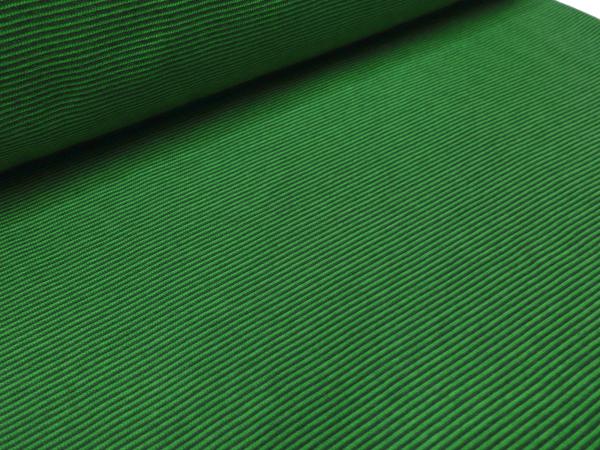 Stoff Baumwolle Bündchenstoff Ringelbündchen Schlauchware 1mm grün fein gestreift