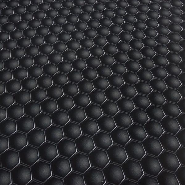 Fabric cotton french terry sweatshirt fabric hexagon graphic geometric pattern gray black dress fabric children's fabric
