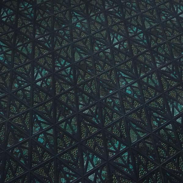 Fabric cotton french terry sweatshirt fabric geometric pattern black petrol colorful dress fabric children's fabric