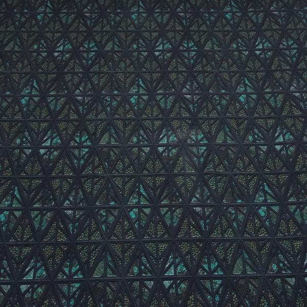 Fabric cotton french terry sweatshirt fabric geometric pattern black petrol colorful dress fabric children's fabric