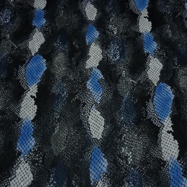 Fabric crêpe chiffon with snake pattern design black blue gray blouse fabric dress fabric