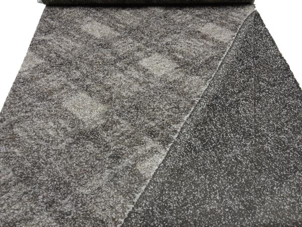 Fabric coarse bouclé wool knit fabric diamonds checks brown beige white coat fabric jacket fabric dress fabric wool fabric