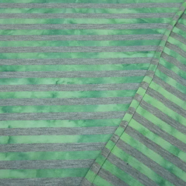 Fabric cotton jersey with 9 mm batik stripe design gray green striped dress fabric children's fabric