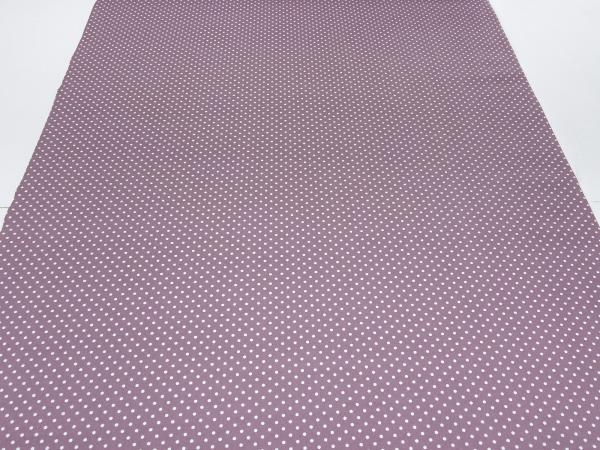 Stoff 100% Baumwolle Popeline mit 3 mm Punkte Pünktchen Design flieder beere weiß Kleiderstoff Blusenstoff Dekostoff!