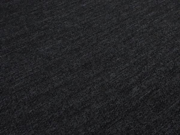 Stoff Sweatshirtstoff mit weicher angerauhter Innenseite und feinen Nadelstriefen Design anthrazit grau melange Kleiderstoff Hoodiestoff Kinderstoff