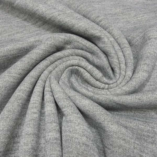 Fabric sweatshirt fabric tubular fabric with soft brushed inside gray melange dress fabric hoodie fabric children's fabric