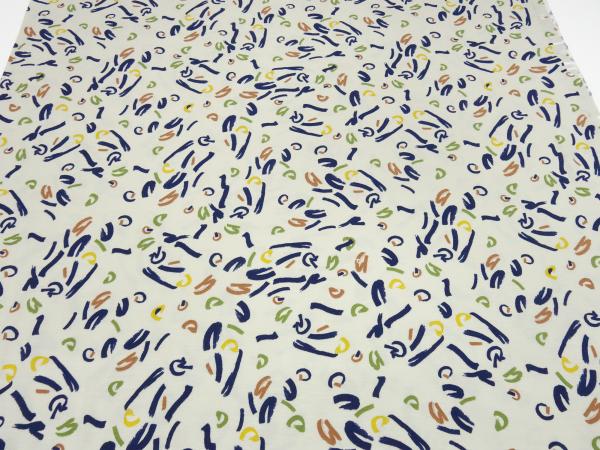Stoff Modal Jersey Tupfen Abstrakt Geometrische Muster Design sand blau grün gelb braun Kleiderstoff Kinderstoff