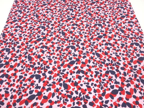 Stoff Modal Jersey Tupfen Flecken Design rosa rot blau Kleiderstoff Kinderstoff
