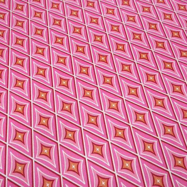 Fabric 100% cotton poplin with Circus Diamond diamond check design pink pink white bordeaux orange dress fabric children's fabric decorative fabric