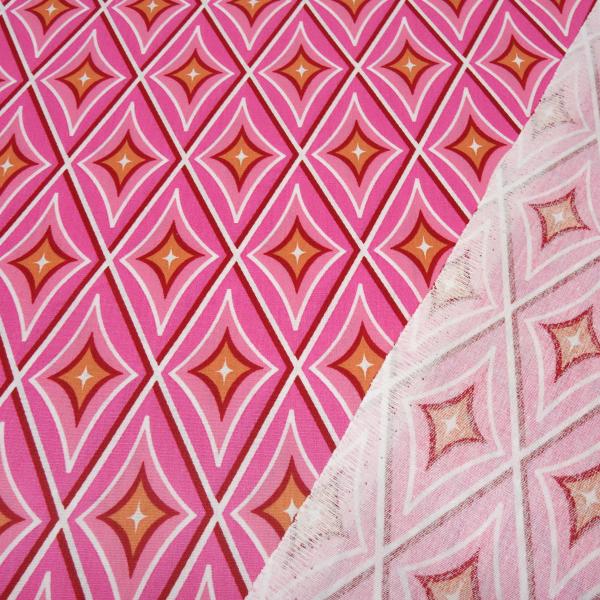 Fabric 100% cotton poplin with Circus Diamond diamond check design pink pink white bordeaux orange dress fabric children's fabric decorative fabric