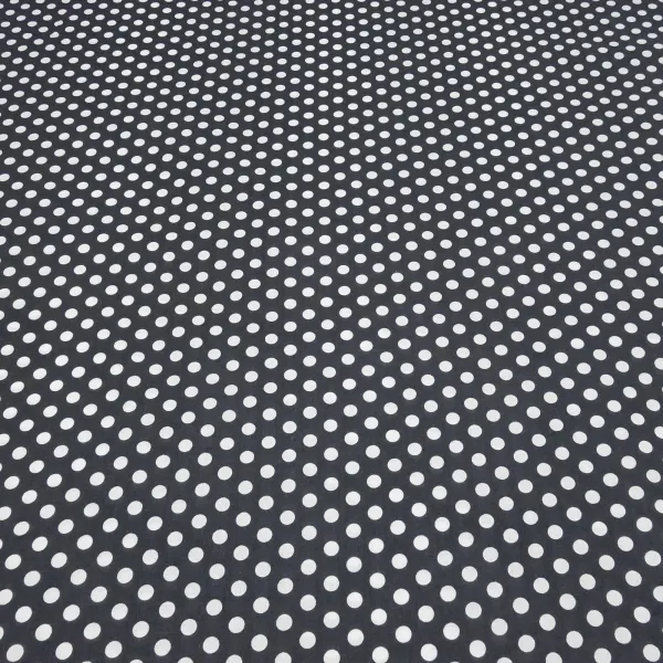 Stoff 100% Baumwolle Popeline mit 9 mm Punkte Pünktchen Design schwarz weiß Kleiderstoff Blusenstoff Dekostoff