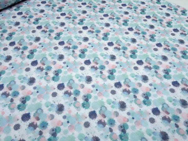 Fabric cotton muslin double gauze spots dots white mint green pink gray blouse fabric burp cloth
