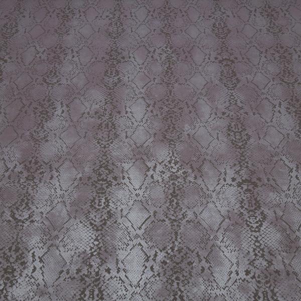 Stoff Stretch Querstretch mit Schlangen Prägedruck Design braun lila Kleiderstoff Hosenstoff