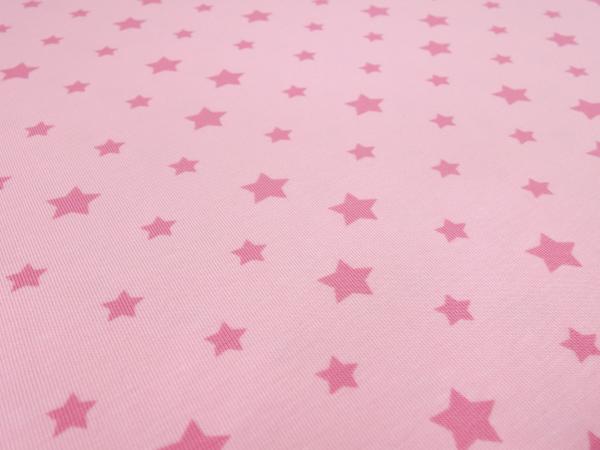 Stoff Baumwolle Jersey Sterne rosa pink Kinderstoff Kleiderstoff