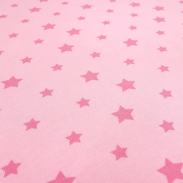 Stoff Baumwolle Jersey Sterne rosa pink Kinderstoff Kleiderstoff